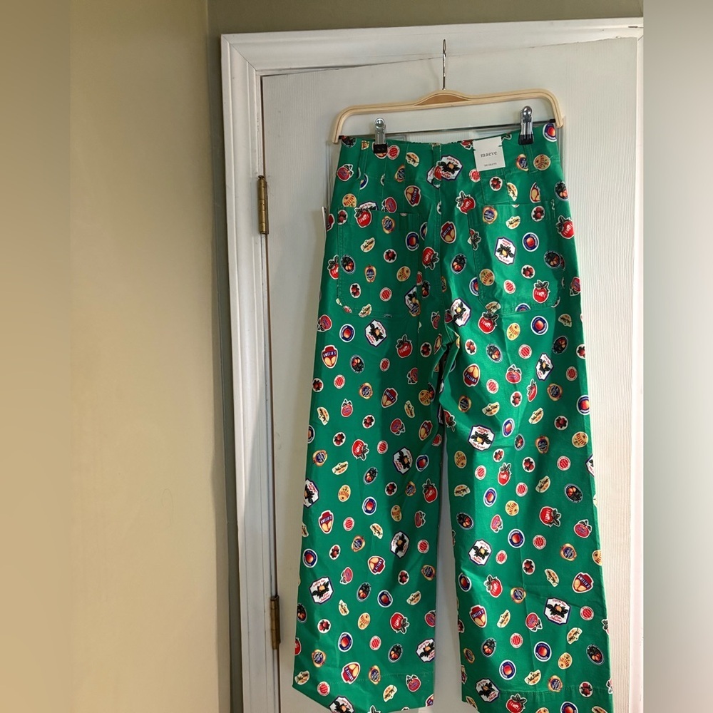 Anthropologie The Colette Cropped Wide-Leg Pants Maeve: Magic Fabric Edition 27 - Picture 6 of 6